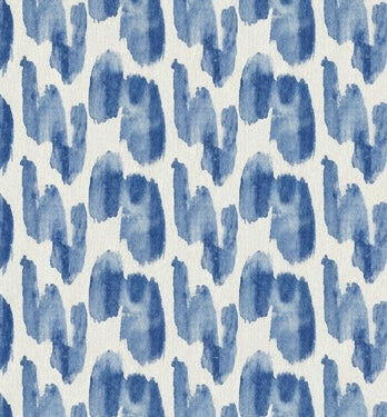 Tovaglia Indigo Brush con motivo astratto a pennellate blu indaco per eventi moderni e allestimenti creativi