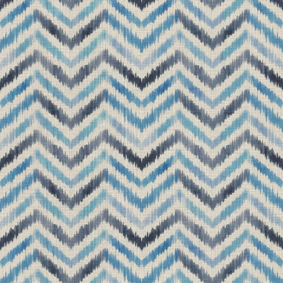 Tovaglia Onde Blu con motivo chevron zigzag azzurro per eventi estivi e allestimenti a tema marino