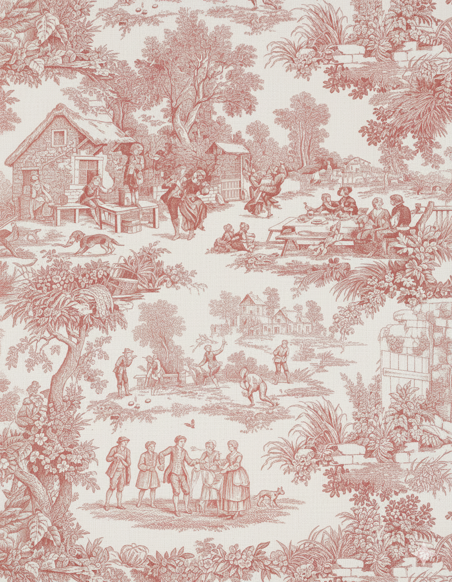 Toile de Jouy Rossa