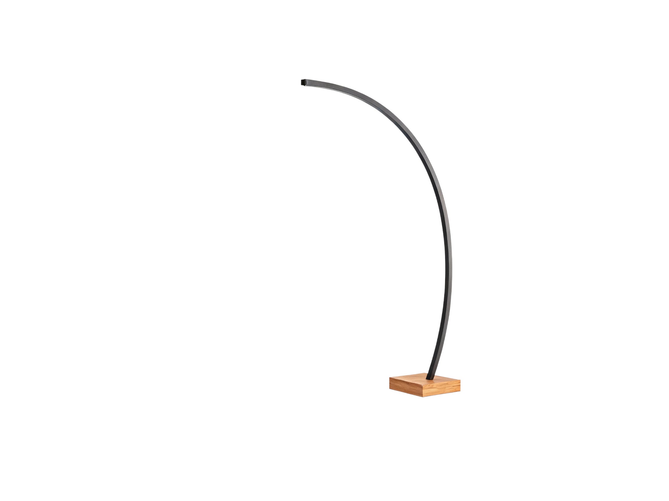 Supporto ad arco per sospendere lampadari o luce, arco in metallo verniciato montato su base in legno, a noleggio