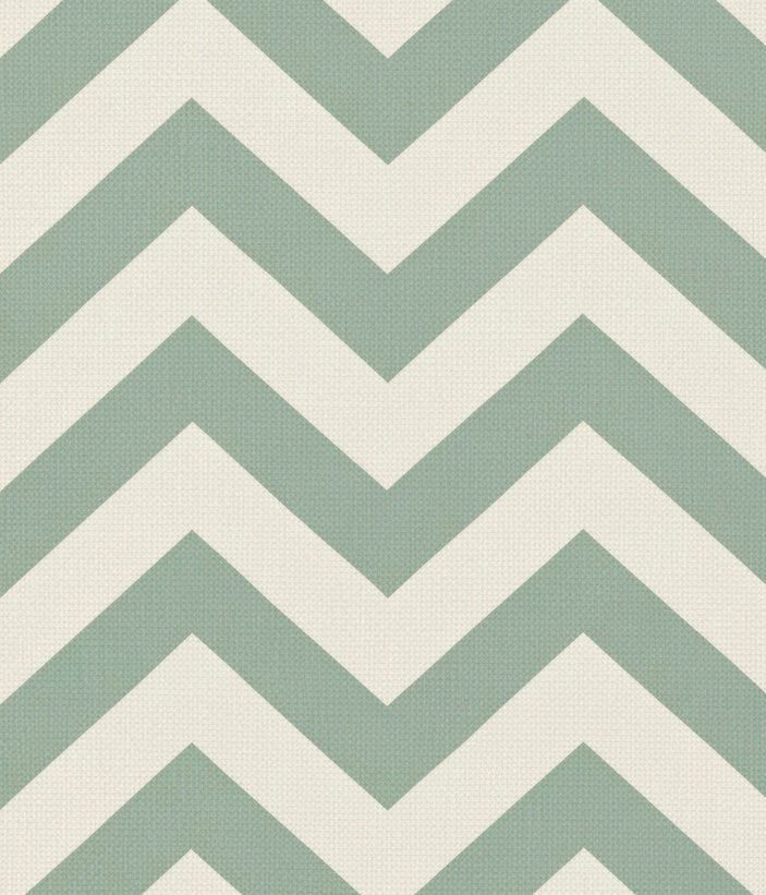 Tovaglia Chevron Verde Salvia con motivo geometrico zigzag per eventi moderni e garden party